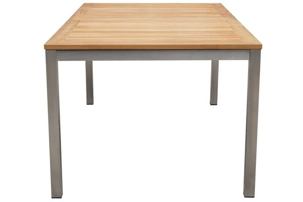 OUTFLEXX Set, Schwarz, 200/300 X 100 Cm, Edelstahl/Teak, Ausziehtisch, 6 Stühle Padded, 2 Multipositionssessel 12 OUTFLEXX Set, Schwarz, 200/300 X 100 Cm, Edelstahl/Teak, Ausziehtisch, 6 Stühle Padded, 2 Multipositionssessel – Bild 10