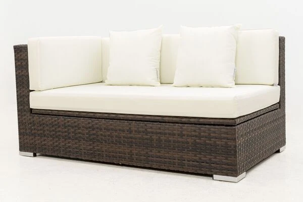 OUTFLEXX 2-Sitzer Ecksofa, Braun Marmoriert, Polyrattan, 145 X 85 X 70 Cm, Wasserfeste Kissenbox, Armlehne Re. 12 OUTFLEXX 2-Sitzer Ecksofa, Braun Marmoriert, Polyrattan, 145 X 85 X 70 Cm, Wasserfeste Kissenbox, Armlehne Re. – Bild 10