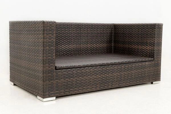 OUTFLEXX 2-Sitzer Sofa, Braun Marmoriert, Polyrattan, 152 X 85 X 70 Cm, Wasserfeste Kissenbox 13 OUTFLEXX 2-Sitzer Sofa, Braun Marmoriert, Polyrattan, 152 X 85 X 70 Cm, Wasserfeste Kissenbox – Bild 11
