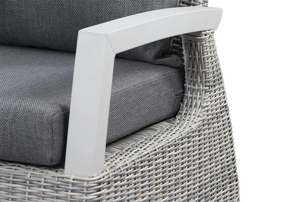 SIENA GARDEN Corido 2-Sitzer Sofa, Ice Grey, Alu / Gardino®-Geflecht, 136x83x88 Cm, Armlehne Links 13 SIENA GARDEN Corido 2-Sitzer Sofa, Ice Grey, Alu / Gardino®-Geflecht, 136x83x88 Cm, Armlehne Links – Bild 11