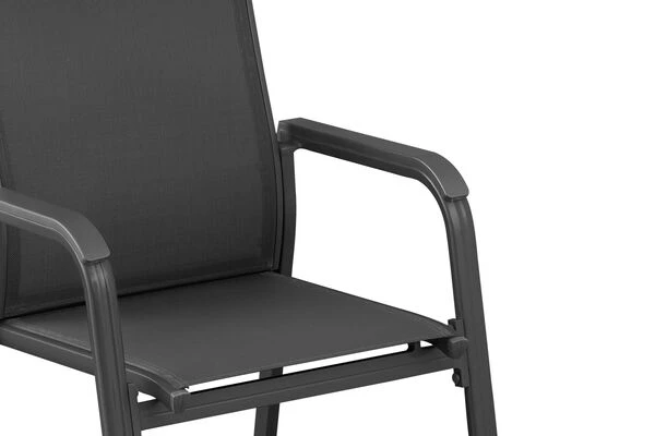 KETTLER Basic Plus Sitzgruppe, Anthrazit/anthrazit, Alu/Textilene, 180/240x90cm, 4 Stapel-, 2 Multipositionssessel 14 KETTLER Basic Plus Sitzgruppe, Anthrazit/anthrazit, Alu/Textilene, 180/240x90cm, 4 Stapel-, 2 Multipositionssessel – Bild 12