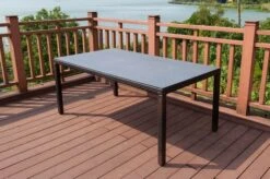 OUTFLEXX Dining Set, Braun Marmoriert, Polyrattan, Tisch 180x100cm, Spraystone, 6mm, 6 Sessel -Gartenmoebel Verkaufs-Shop 12 21232.jpg