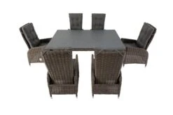 OUTFLEXX Dining Set, Grau, Polyrattan, Tisch 180x120cm, Spraystone, 8mm, 6 Dining Sessel, Verstellbar -Gartenmoebel Verkaufs-Shop 13 20659.jpg