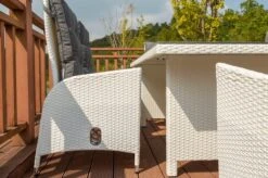 OUTFLEXX Dining Set, Weiß, Polyrattan, Tisch 200x95cm, Spraystone 6mm, 6 Dining Sessel Verstellbar 34 OUTFLEXX Dining Set, Weiß, Polyrattan, Tisch 200x95cm, Spraystone 6mm, 6 Dining Sessel Verstellbar -Gartenmoebel Verkaufs-Shop 13 20672.jpg