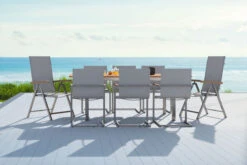 OUTFLEXX Set, Silber, 180/240 X 100 Cm, Edelstahl/Teak, Ausziehtisch, 4 Stühle Padded, 2 Multipositionssessel 19 OUTFLEXX Set, Silber, 180/240 X 100 Cm, Edelstahl/Teak, Ausziehtisch, 4 Stühle Padded, 2 Multipositionssessel -Gartenmoebel Verkaufs-Shop 14142 2 CGI.jpg