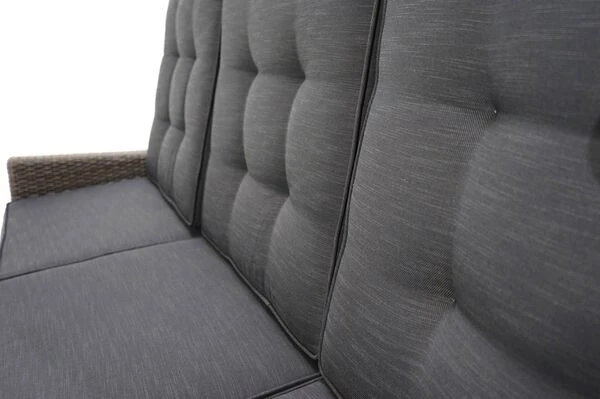 Ploß Rocking Comfort Dining / Lounge 3-Sitzer Sofa, Grau/braun-meliert, Polyrattan, 210x85x112 Cm, Verstellbar 18 Ploß Rocking Comfort Dining / Lounge 3-Sitzer Sofa, Grau/braun-meliert, Polyrattan, 210x85x112 Cm, Verstellbar – Bild 16