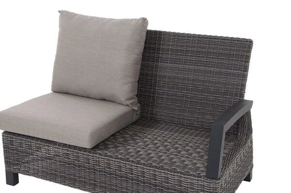 SIENA GARDEN Corido 2-Sitzer Sofa, Charcoal, Alu / Gardino®-Geflecht, 136x83x88 Cm, Armlehne Links 18 SIENA GARDEN Corido 2-Sitzer Sofa, Charcoal, Alu / Gardino®-Geflecht, 136x83x88 Cm, Armlehne Links – Bild 16