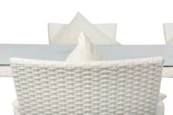 OUTFLEXX Dining Set, Weiß, Polyrattan, Tisch 200x95cm, Spraystone, 6mm, 6 Sessel -Gartenmoebel Verkaufs-Shop 16 20670.jpg