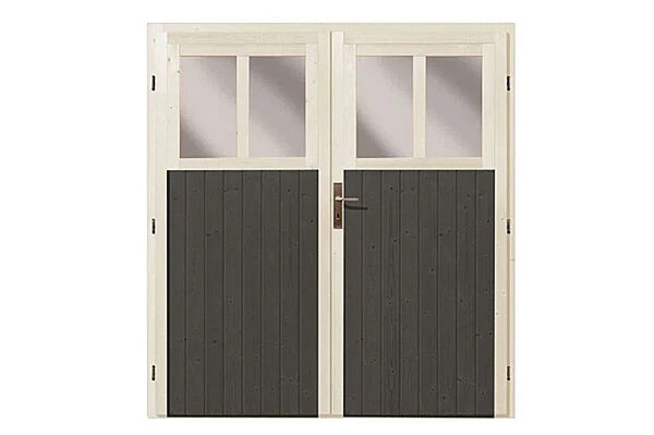 KARIBU Anlehnhaus Bomlitz 4, Terragrau, Fichtenholz 19mm, 255 X 355 X 243 Cm, Pultdach, Exkl. Fußboden 4 KARIBU Anlehnhaus Bomlitz 4, Terragrau, Fichtenholz 19mm, 255 X 355 X 243 Cm, Pultdach, Exkl. Fußboden – Bild 2