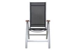 VILLANA Esstischgarnitur, Silber/schwarz, Alu / FSC-Akazienholz, Gartentisch 150 X 90 Cm, 4 Stapelsessel, 2 Hochlehner 35 VILLANA Esstischgarnitur, Silber/schwarz, Alu / FSC-Akazienholz, Gartentisch 150 X 90 Cm, 4 Stapelsessel, 2 Hochlehner -Gartenmoebel Verkaufs-Shop 17 19681.jpg