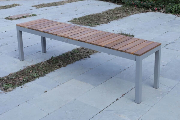 VILLANA Bank, Alu Pulverbeschichtet / FSC Akazienholz, 3 Personen, 165 X 40 X 45 Cm 3 VILLANA Bank, Alu Pulverbeschichtet / FSC Akazienholz, 3 Personen, 165 X 40 X 45 Cm