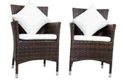 OUTFLEXX Dining Set, Braun Marmoriert, Polyrattan, Tisch 180x100cm, Spraystone, 6mm, 6 Sessel -Gartenmoebel Verkaufs-Shop 18 21232.jpg