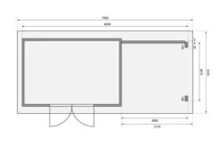 KARIBU Gartenhaus Trittau 5, Naturbelassen, Fichtenholz 40mm, 576 X 297 X 217 Cm, Pultdach, Anbau 3,3m Mit Rückwand 17 KARIBU Gartenhaus Trittau 5, Naturbelassen, Fichtenholz 40mm, 576 X 297 X 217 Cm, Pultdach, Anbau 3,3m Mit Rückwand -Gartenmoebel Verkaufs-Shop 19433 7 06.jpg