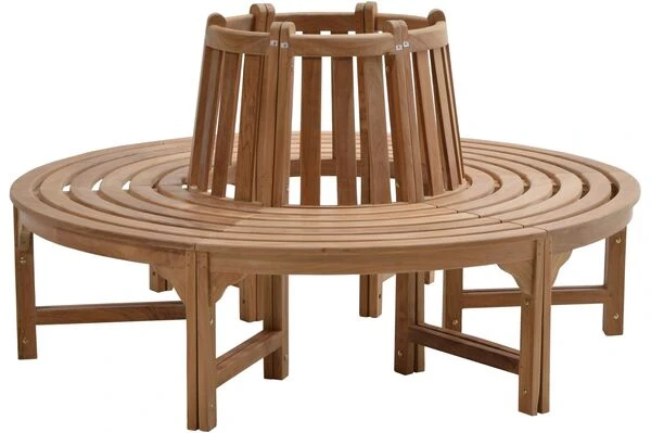 Ganze Baumbank Aus Teakholz Von Ploß, 3 Ganze Baumbank Aus Teakholz Von Ploß,