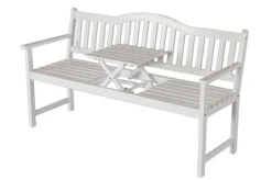VILLANA Gartenbank, Weiß, Akazienholz, 152 X 59 X 86 Cm, 2-3 Personen, Klapptisch-Funktion 13 VILLANA Gartenbank, Weiß, Akazienholz, 152 X 59 X 86 Cm, 2-3 Personen, Klapptisch-Funktion -Gartenmoebel Verkaufs-Shop 1 13851.jpg