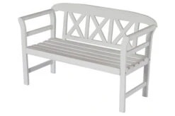 VILLANA Gartenbank, Weiß, Akazienholz, 128 X 54 X 81 Cm, 2 Personen -Gartenmoebel Verkaufs-Shop 1 13853.jpg