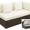OUTFLEXX 2-Sitzer Ecksofa, Braun Marmoriert, Polyrattan, 145 X 85 X 70 Cm, Wasserfeste Kissenbox, Armlehne Li. -Gartenmoebel Verkaufs-Shop 1 15734 3 BOX.jpg