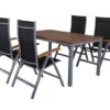 VILLANA Esstischgarnitur, Silber/schwarz, Alu / FSC-Akazienholz, Gartentisch 150 X 90 Cm, 4 Multipositionssessel 1 VILLANA Esstischgarnitur, Silber/schwarz, Alu / FSC-Akazienholz, Gartentisch 150 X 90 Cm, 4 Multipositionssessel -Gartenmoebel Verkaufs-Shop 1 16469.jpg