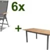 HARTMAN Aruba Esstischgruppe, Xerix/natur, Alu/FSC-Teak, 6 Hochlehner, 150/210x90cm 2 HARTMAN Aruba Esstischgruppe, Xerix/natur, Alu/FSC-Teak, 6 Hochlehner, 150/210x90cm -Gartenmoebel Verkaufs-Shop 1 16991.jpg