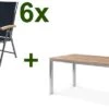 OUTFLEXX Esstischgarnitur, Edelstahl / FSC-Teak, Tisch 150x80cm, 6 Multipositionssessel, Schwarz 1 OUTFLEXX Esstischgarnitur, Edelstahl / FSC-Teak, Tisch 150x80cm, 6 Multipositionssessel, Schwarz -Gartenmoebel Verkaufs-Shop 1 17274.jpg