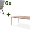 OUTFLEXX Esstischgarnitur, Edelstahl / FSC-Teak, Tisch 200 X 100 Cm, 6 Multipositionssessel, Taupe -Gartenmoebel Verkaufs-Shop 1 17306.jpg