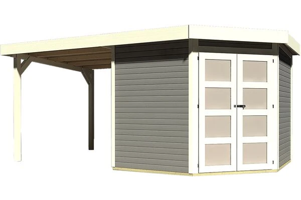 KARIBU Gartenhaus Goldendorf 5, Fichtenholz 19 Mm, Flachdach 3 KARIBU Gartenhaus Goldendorf 5, Fichtenholz 19 Mm, Flachdach