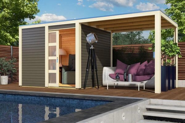 KARIBU Gartenhaus Qubic, Fichtenholz 19 Mm, Flachdach 3 KARIBU Gartenhaus Qubic, Fichtenholz 19 Mm, Flachdach