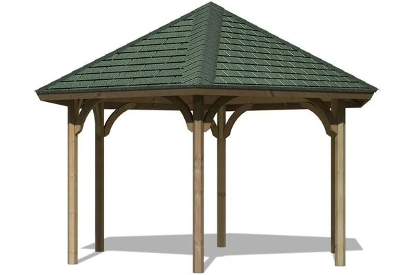 KARIBU Gartenlaube Oslo 2, Massivholz, Walmdach 3 KARIBU Gartenlaube Oslo 2, Massivholz, Walmdach