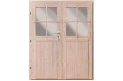 KARIBU Doppelflügeltür, Fichtenholz
