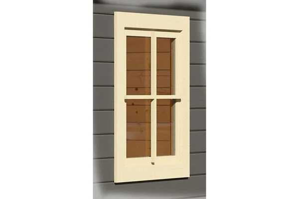 KARIBU Fenster Gerade, Holz 38/28 Mm, Inkl Umrüstleisten 3 KARIBU Fenster Gerade, Holz 38/28 Mm, Inkl Umrüstleisten