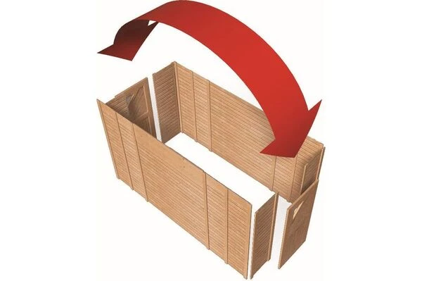 KARIBU Geräteraum Einzelcarport, Kiefer-Massivholz 3 KARIBU Geräteraum Einzelcarport, Kiefer-Massivholz