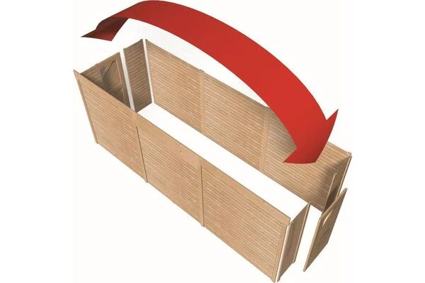 KARIBU Geräteraum Doppelcarport, Kiefer-Massivholz 3 KARIBU Geräteraum Doppelcarport, Kiefer-Massivholz