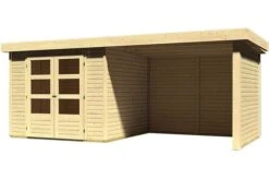 KARIBU Gartenhaus Askola 3,5, Fichtenholz 19 Mm, Flachdach