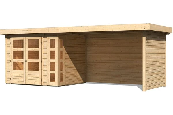 KARIBU Gartenhaus Kerko 3, Fichtenholz 19 Mm, Flachdach 3 KARIBU Gartenhaus Kerko 3, Fichtenholz 19 Mm, Flachdach