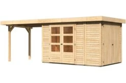 KARIBU Gartenhaus Retola 3, Fichtenholz 19 Mm, Inkl. Anbauschrank