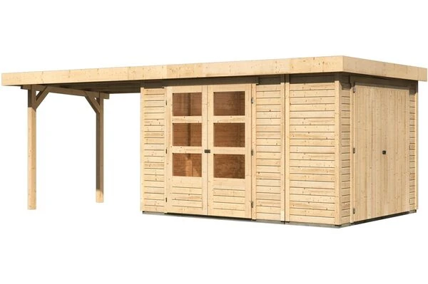 KARIBU Gartenhaus Retola 4, Fichtenholz 19 Mm, Inkl. Anbauschrank 3 KARIBU Gartenhaus Retola 4, Fichtenholz 19 Mm, Inkl. Anbauschrank