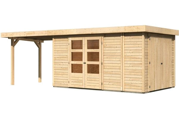 KARIBU Gartenhaus Retola 6, Fichtenholz 19 Mm, Inkl. Anbauschrank 3 KARIBU Gartenhaus Retola 6, Fichtenholz 19 Mm, Inkl. Anbauschrank