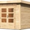 KARIBU Gartenhaus Kandern 3, Fichtenholz 28 Mm, Flachdach