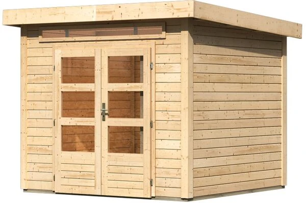 KARIBU Gartenhaus Kandern 3, Fichtenholz 28 Mm, Flachdach 3 KARIBU Gartenhaus Kandern 3, Fichtenholz 28 Mm, Flachdach