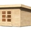 KARIBU Gartenhaus Northeim 5, Fichtenholz 38 Mm, Pultdach