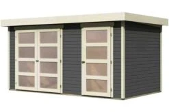 KARIBU Gartenhaus Mühlentrup, Fichtenholz 19 Mm, Flachdach