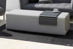 OUTFLEXX Cozy Loungebank, Flanelle, Alu/Sunbrella, 148 X 50 X 42 Cm