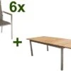 STERN Cardiff Esstischgruppe, Silber/taupe, Edelstahl/FSC-Teak, Tisch 200/300 X 100 Cm, 6 Stapelsessel 1 STERN Cardiff Esstischgruppe, Silber/taupe, Edelstahl/FSC-Teak, Tisch 200/300 X 100 Cm, 6 Stapelsessel -Gartenmoebel Verkaufs-Shop 1 19690.jpg