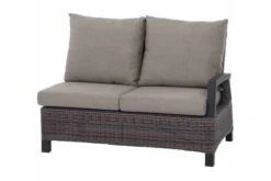 SIENA GARDEN Corido 2-Sitzer Sofa, Charcoal, Alu / Gardino®-Geflecht, 136x83x88 Cm, Armlehne Links