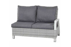 SIENA GARDEN Corido 2-Sitzer Sofa, Ice Grey, Alu / Gardino®-Geflecht, 136x83x88 Cm, Armlehne Links