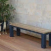 OUTFLEXX Oxford Bank, Dark Grey/natur, Alu/recycled FSC®-Teak, 170x40x45cm, Rustikal Gebürstet 1 OUTFLEXX Oxford Bank, Dark Grey/natur, Alu/recycled FSC®-Teak, 170x40x45cm, Rustikal Gebürstet -Gartenmoebel Verkaufs-Shop 1 20336.jpg