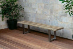 OUTFLEXX Bank, Natur, Edelstahl & Recycled FSC-Teak, 200x40x45cm, Baumkante 9 OUTFLEXX Bank, Natur, Edelstahl & Recycled FSC-Teak, 200x40x45cm, Baumkante -Gartenmoebel Verkaufs-Shop 1 20356.jpg