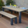 OUTFLEXX Oxford Esstischgarnitur, Dark Grey/natur, Alu/recycled FSC-Teak, Esstisch 220x100cm, 2x Bank 190x40cm 1 OUTFLEXX Oxford Esstischgarnitur, Dark Grey/natur, Alu/recycled FSC-Teak, Esstisch 220x100cm, 2x Bank 190x40cm -Gartenmoebel Verkaufs-Shop 1 20613.jpg