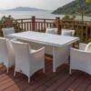 OUTFLEXX Dining Set, Weiß, Polyrattan, Tisch 200x95cm, Spraystone, 6mm, 6 Sessel -Gartenmoebel Verkaufs-Shop 1 20670.jpg