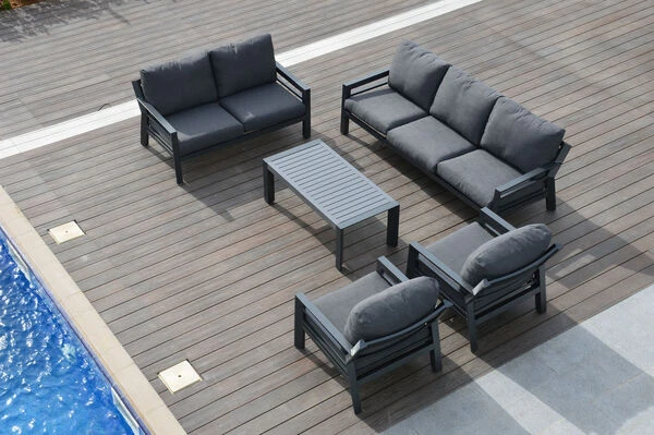 OUTFLEXX 3-Sitzer Sofa, Anthrazit, Olefin/Alu 3 OUTFLEXX 3-Sitzer Sofa, Anthrazit, Olefin/Alu